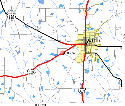 Ocilla Georgia Map