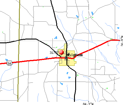 Whigham, GA (31797) map