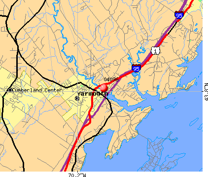 Yarmouth, ME (04096) map