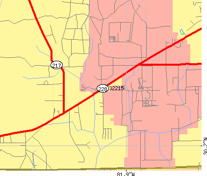 Jacksonville, FL (32215) map