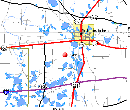 Jacob City, FL (32431) map