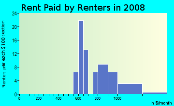 Rent paid by renters in 2009 in Shake Rag in Peachtree City neighborhood in GA