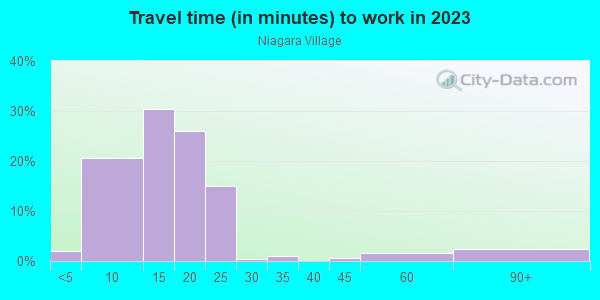 Commute time to work in Niagara Village in Grand Junction neighborhood in CO