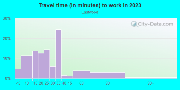 Commute time to work in Eastwood in Grand Junction neighborhood in CO