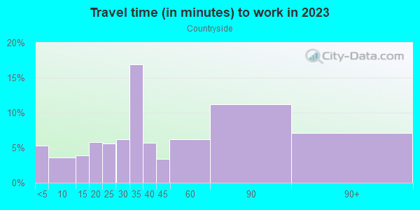 Commute time to work in Countryside in Grand Junction neighborhood in CO