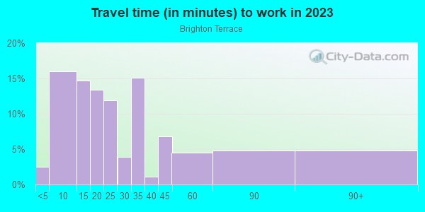 Commute time to work in Brighton Terrace in Brighton neighborhood in CO