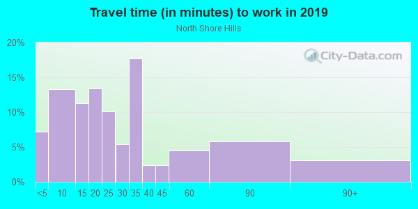 Commute time to work in North Shore Hills in Lake Wales neighborhood in FL