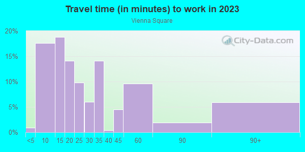 Commute time to work in Vienna Square in Winter Haven neighborhood in FL