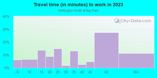 Commute time to work in Wellington North at Bay Park in Ruskin neighborhood in FL