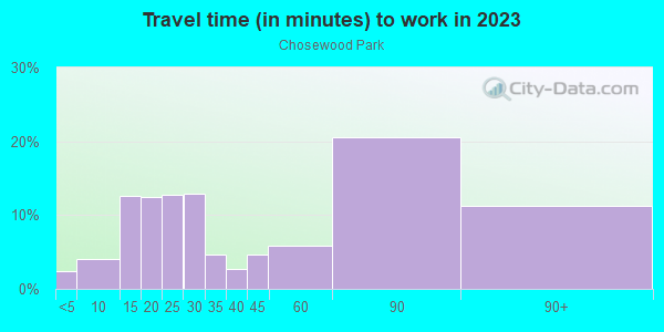 Commute time to work in Chosewood Park in Atlanta neighborhood in GA