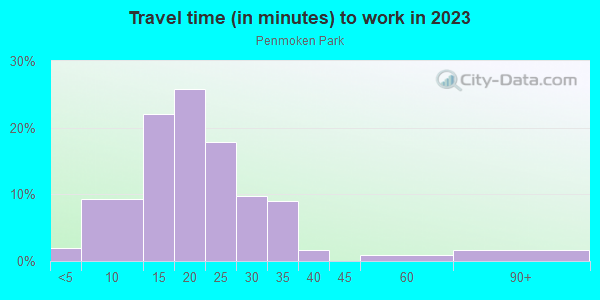 Commute time to work in Penmoken Park in Lexington neighborhood in KY