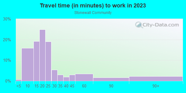 Commute time to work in Stonewall Community in Lexington neighborhood in KY