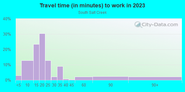 Commute time to work in South Salt Creek in Lincoln neighborhood in NE