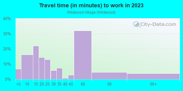 Commute time to work in Wildwood Village in Laconia neighborhood in NH