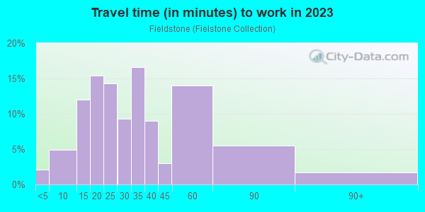 Commute time to work in Fieldstone in Laguna Niguel neighborhood in CA