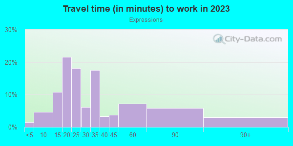 Commute time to work in Expressions in Laguna Niguel neighborhood in CA
