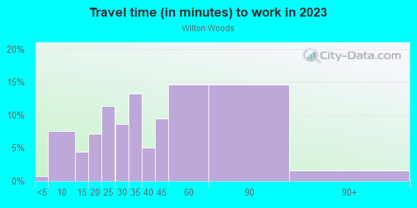 Commute time to work in Wilton Woods in Alexandria neighborhood in VA