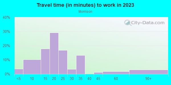 Commute time to work in Morrison in Newport News neighborhood in VA