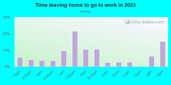 Time Leaving Home for Work in Wihala in Auburndale neighborhood in FL