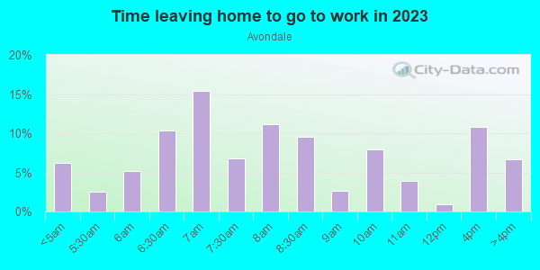 Time Leaving Home for Work in Avondale in Columbus neighborhood in GA