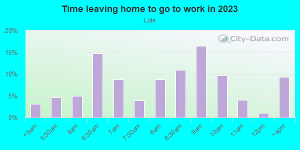 Time Leaving Home for Work in Lute in Silver Spring neighborhood in MD
