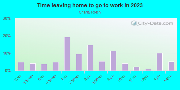 Time Leaving Home for Work in Charity Rotch in Massillon neighborhood in OH