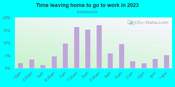 Time Leaving Home for Work in Expressions in Laguna Niguel neighborhood in CA