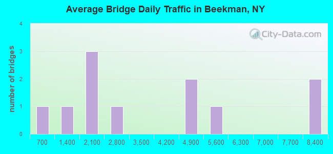 Average Bridge Daily Traffic in Beekman, NY