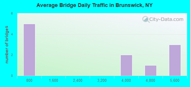 Average Bridge Daily Traffic in Brunswick, NY