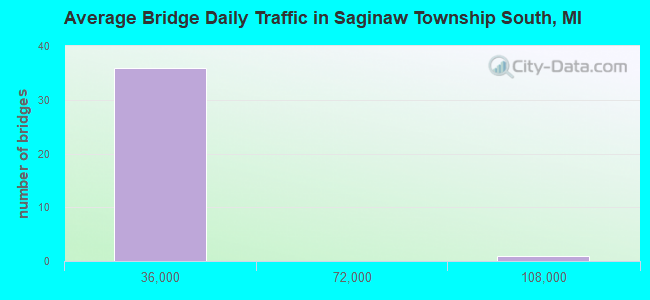 Average Bridge Daily Traffic in Saginaw Township South, MI