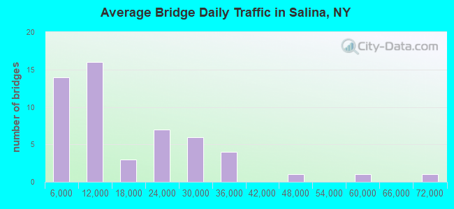 Average Bridge Daily Traffic in Salina, NY