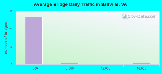 Average Bridge Daily Traffic in Saltville, VA