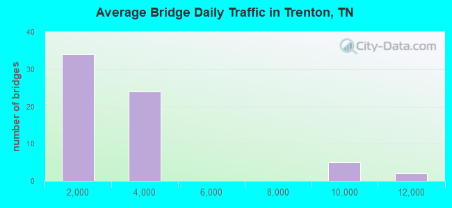 Average Bridge Daily Traffic in Trenton, TN