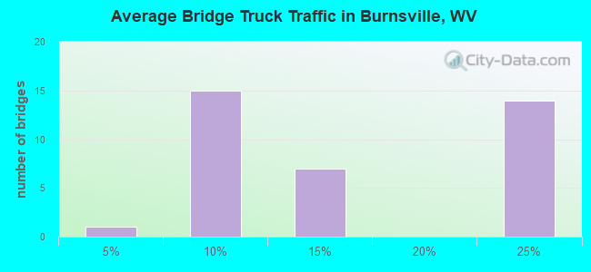 Average Bridge Truck Traffic in Burnsville, WV