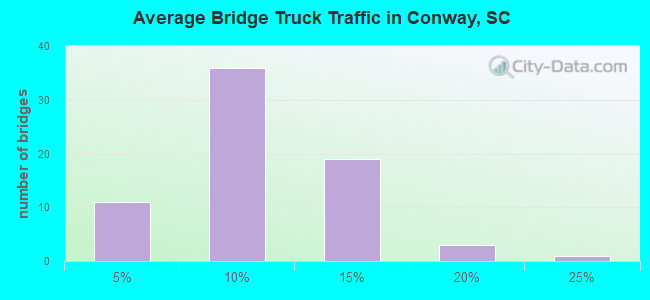 Average Bridge Truck Traffic in Conway, SC