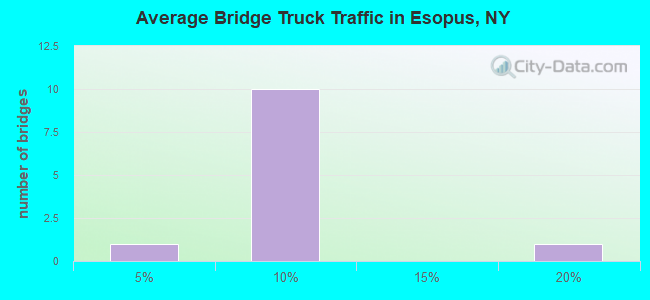 Average Bridge Truck Traffic in Esopus, NY