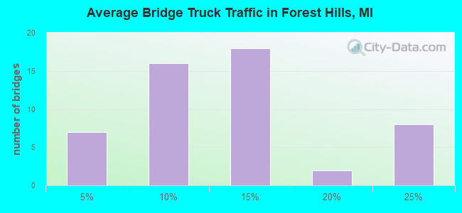 Average Bridge Truck Traffic in Forest Hills, MI