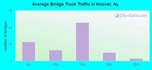 Average Bridge Truck Traffic in Hoover, AL