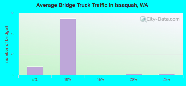 Average Bridge Truck Traffic in Issaquah, WA