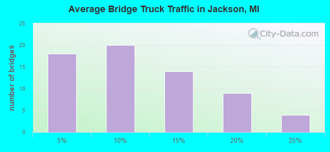 Average Bridge Truck Traffic in Jackson, MI