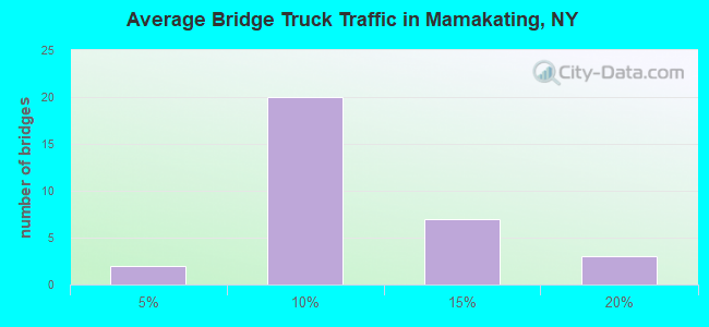 Average Bridge Truck Traffic in Mamakating, NY