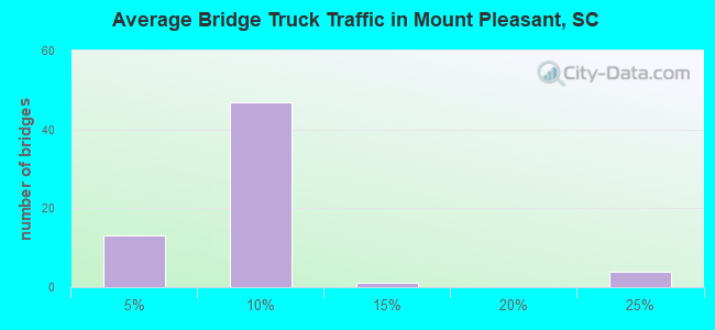Average Bridge Truck Traffic in Mount Pleasant, SC