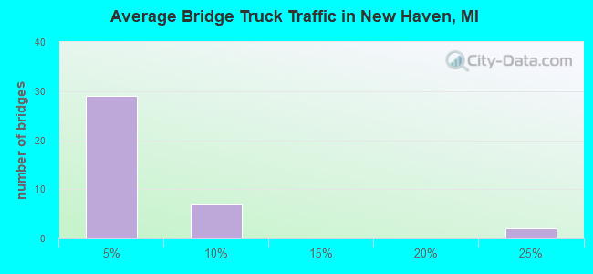 Average Bridge Truck Traffic in New Haven, MI