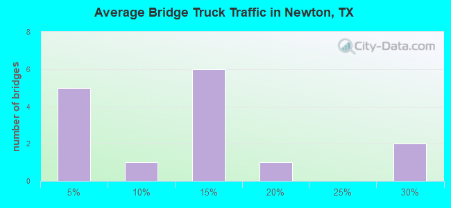Average Bridge Truck Traffic in Newton, TX