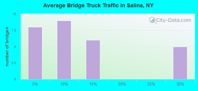Average Bridge Truck Traffic in Salina, NY