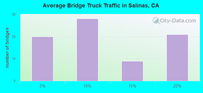 Average Bridge Truck Traffic in Salinas, CA