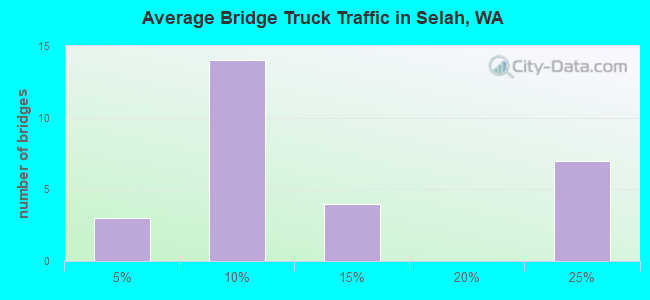 Average Bridge Truck Traffic in Selah, WA