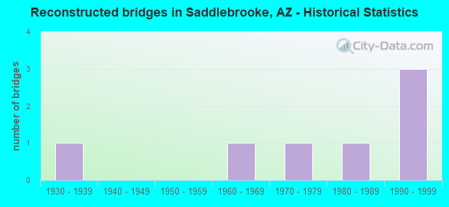 Reconstructed bridges in Saddlebrooke, AZ - Historical Statistics