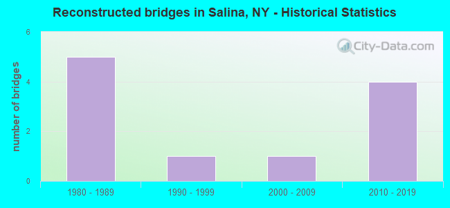 Reconstructed bridges in Salina, NY - Historical Statistics