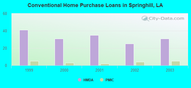 Conventional Home Purchase Loans in Springhill, LA